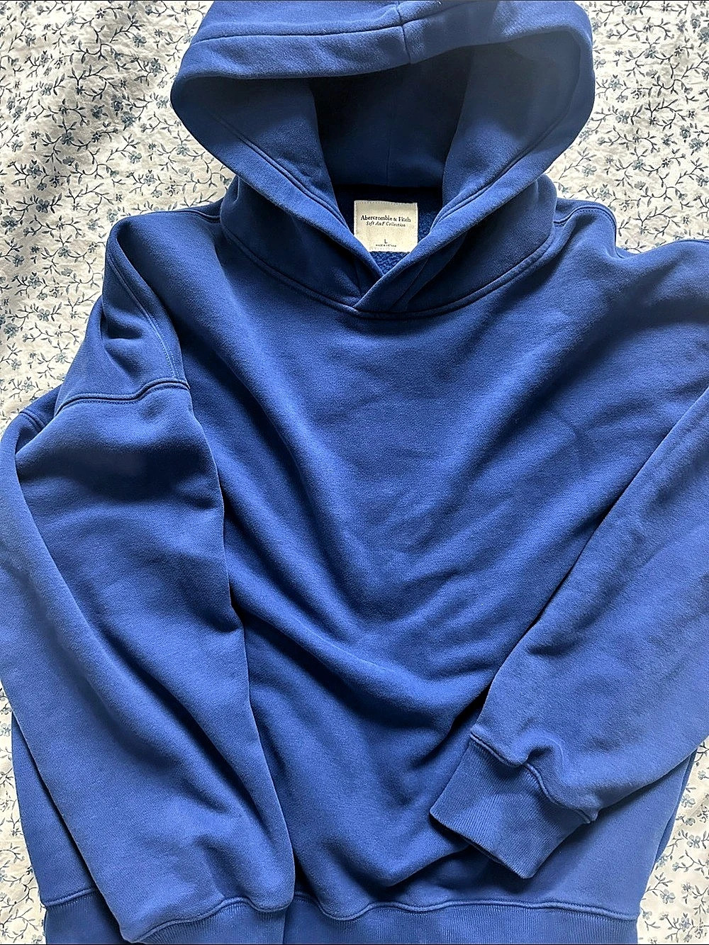 Abercrombie & Fitch Soft A&F Collection Pullover Hoodie Blue Large